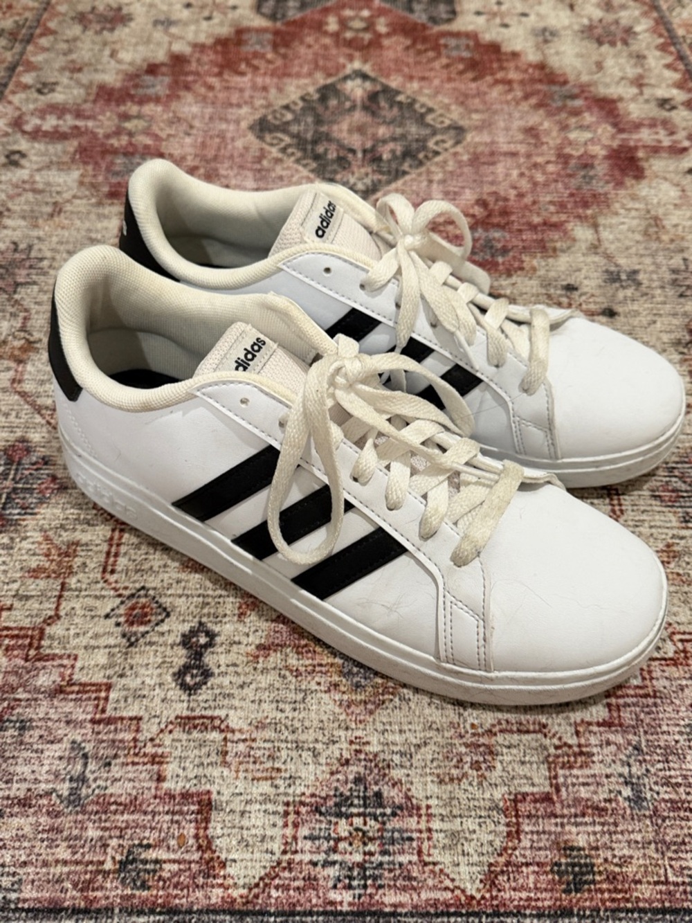 adidas White and Black Low-Top Sneakers